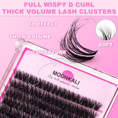 MOONKALI lash clusters 12-20mm length creates varied lash styles.