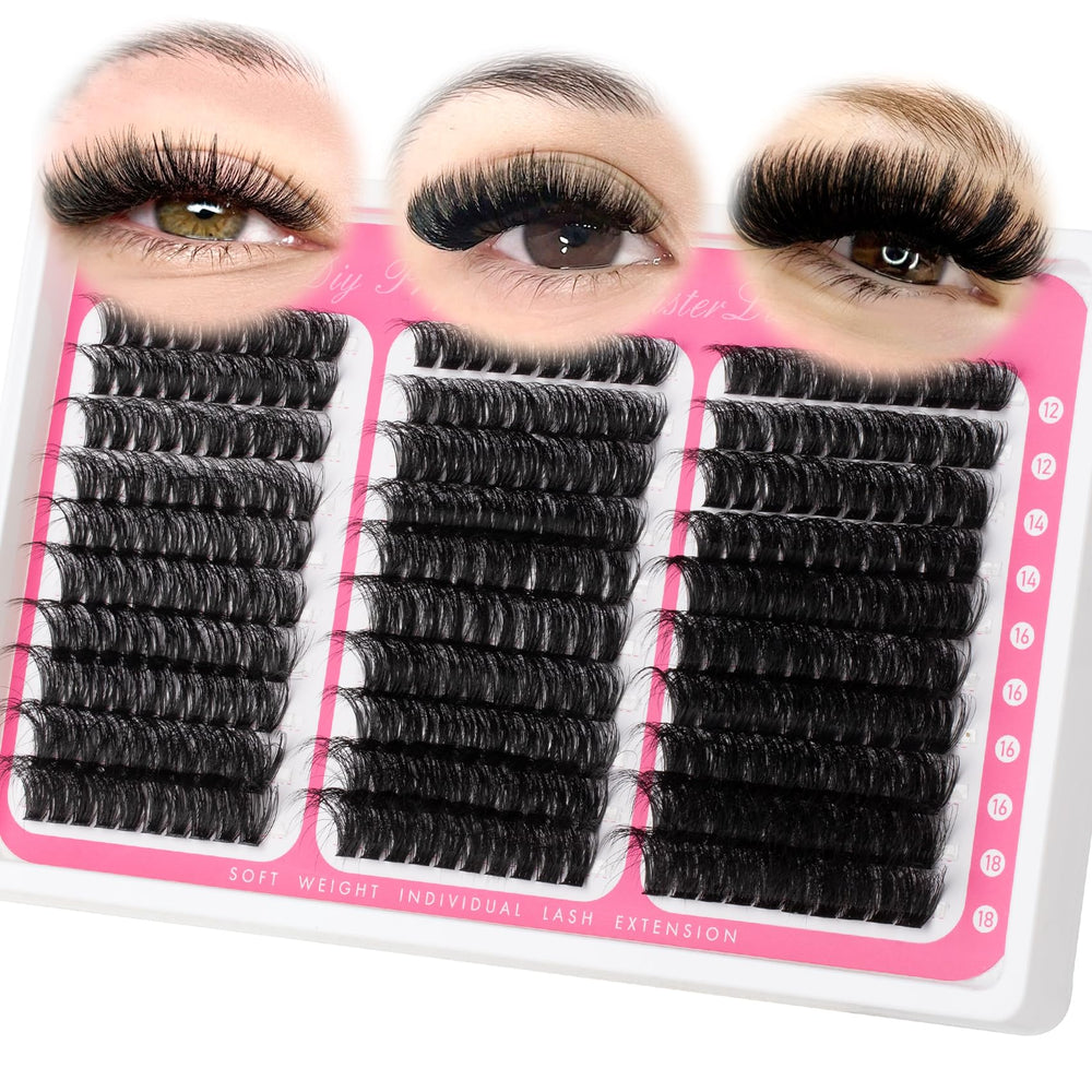 MOONKALI lash clusters 60D for natural volume and easy at-home application.
