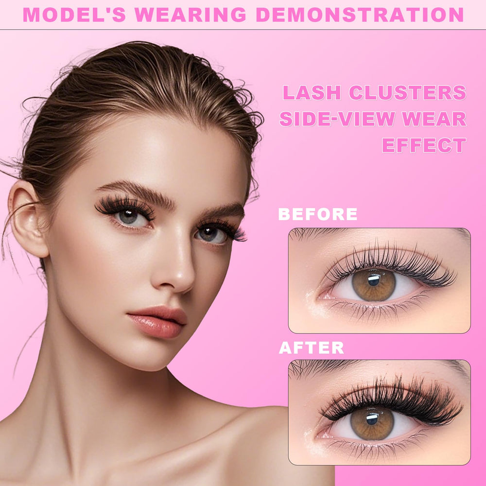 MOONKALI lash clusters D-curly lift and define look.