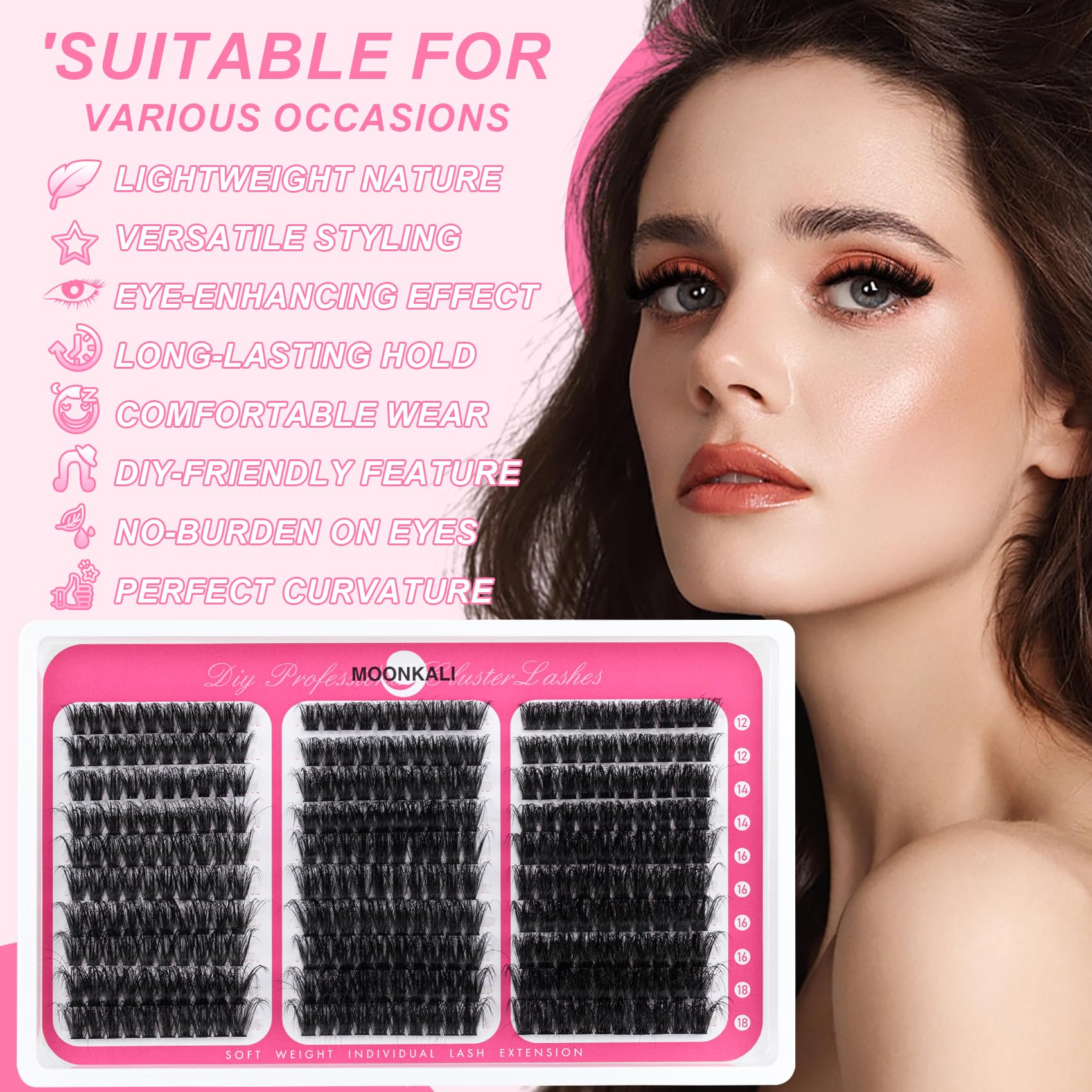 MOONKALI natural glam look achieved with easy at-home DIY application.
