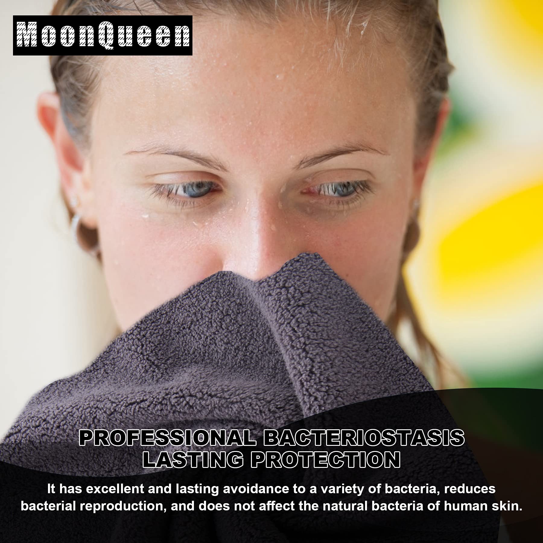 MOONQUEEN accesorio de baño en microfibra gris