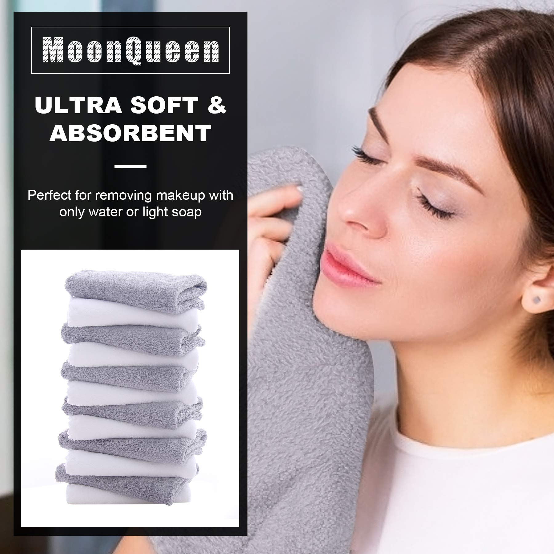 Moonqueen: textura microfibra suave para desmaquillar con agua.