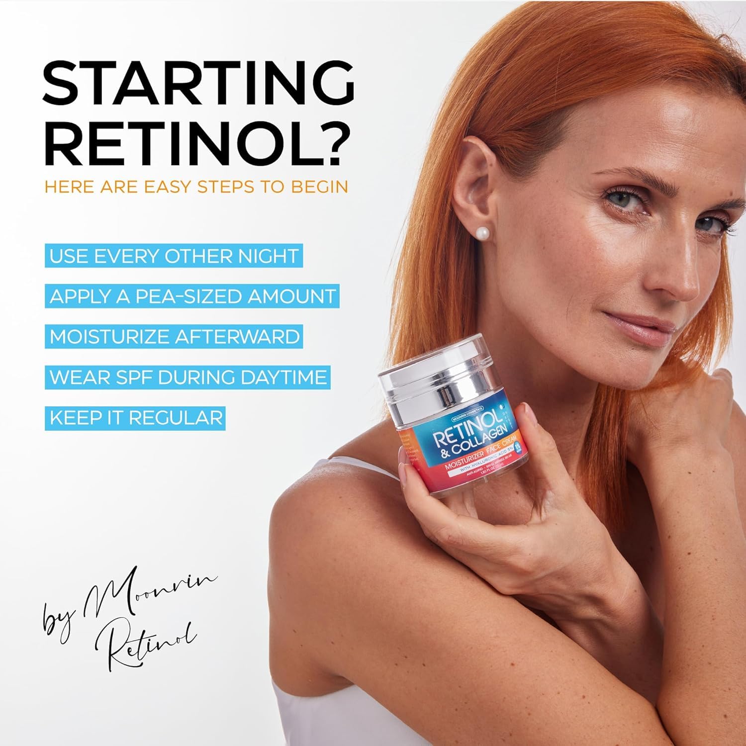MoonRin Cosmetics Retinol 1% detail hints at texture refinement.