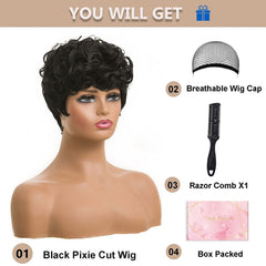 Moonshow natural black side view with defined curls