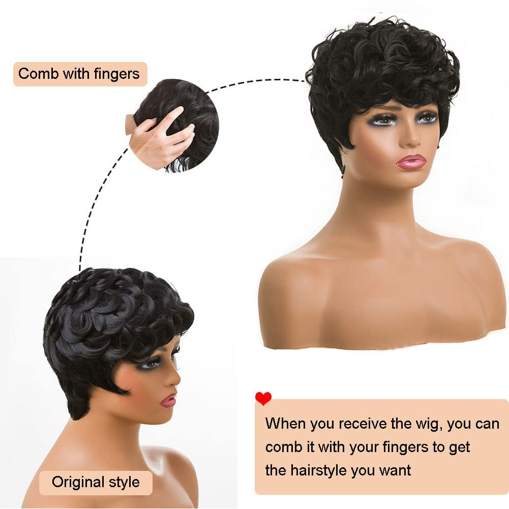 Moonshow natural black tapered-back cut silhouette for easy styling