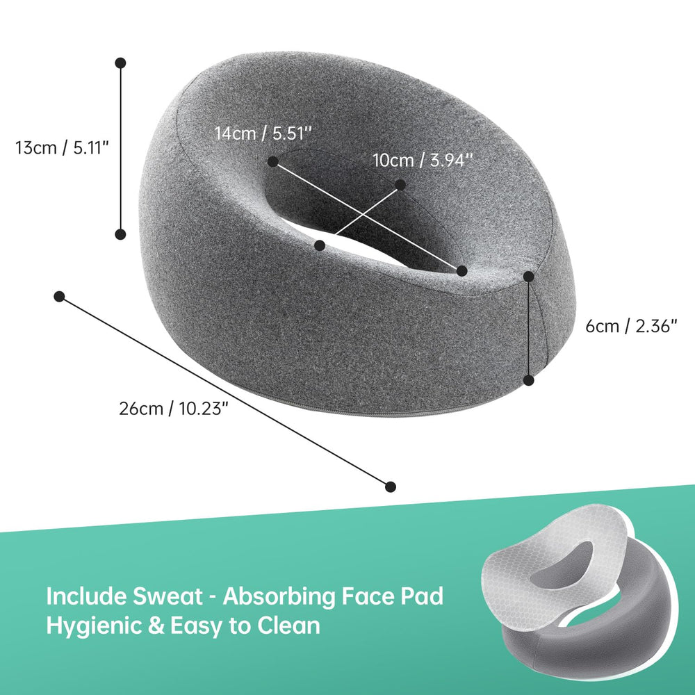 MOONYOOY face-down pillow with air vent for breathable comfort.