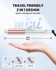 Mooqlizz ceramic 1.25 inch plates delivering even heat for smoother curls