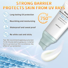 Mopayzer Water-Fit Sun Serum texture close-up highlighting easy absorption
