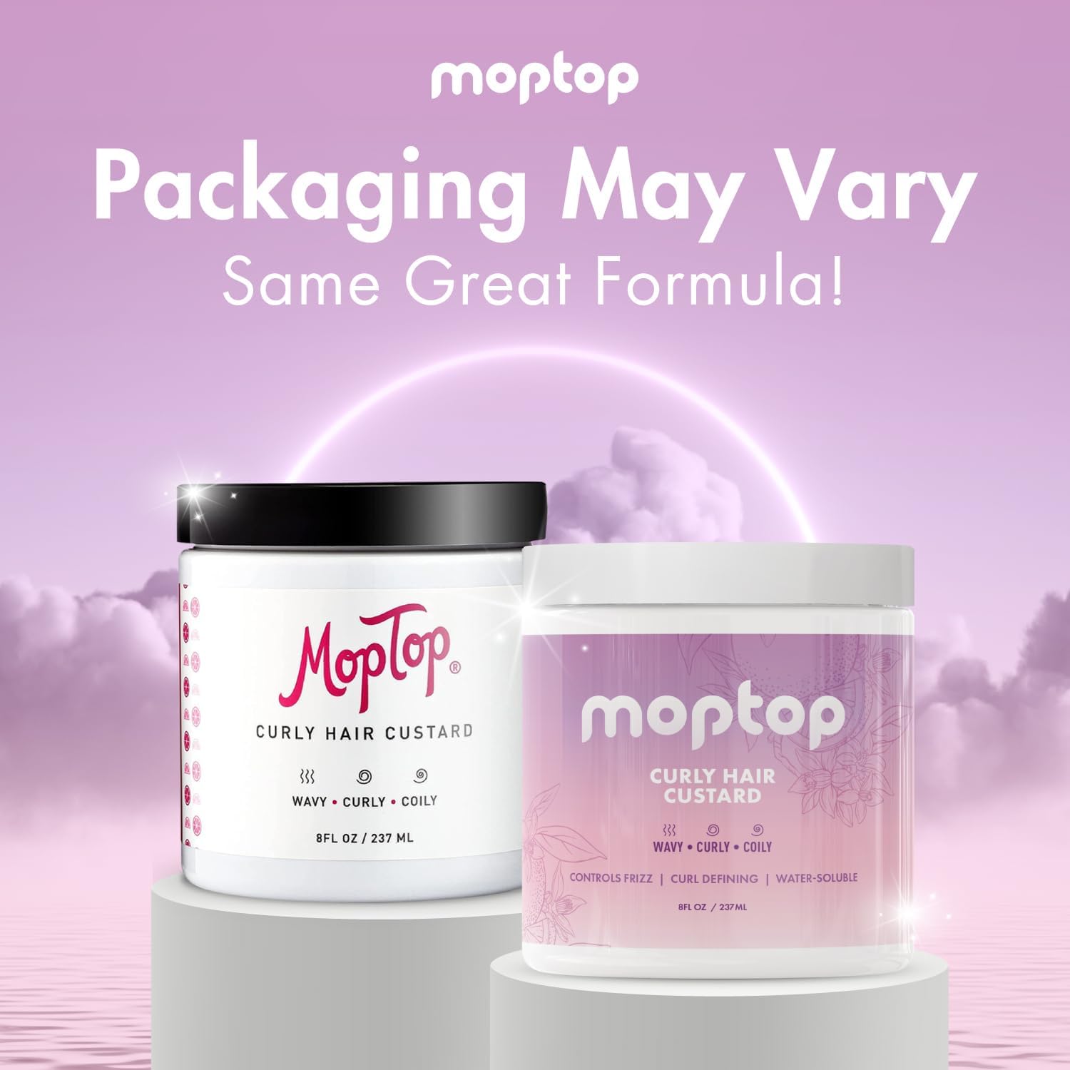 MopTop Curly Hair Gel Custard aplicacion desde raiz para definicion uniforme
