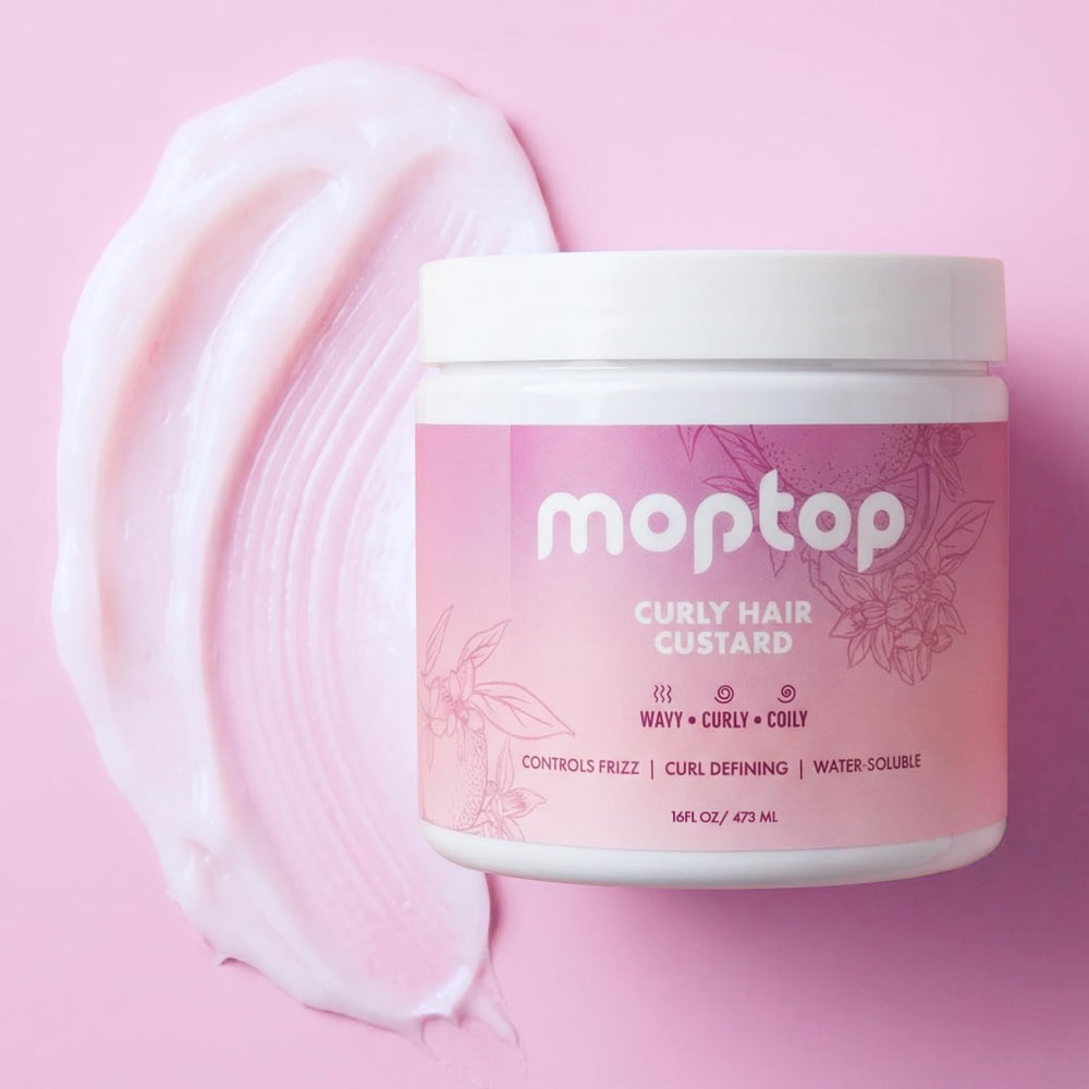 MopTop Curly Hair Gel Custard hidratacion suave para rizos