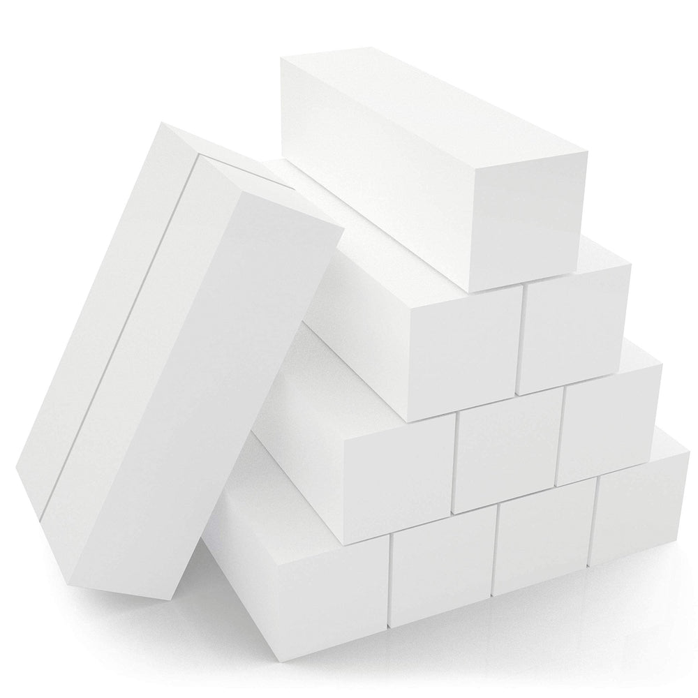 Morary nail buffer blocks with four-sided 120 grit for smooth nail finishes.