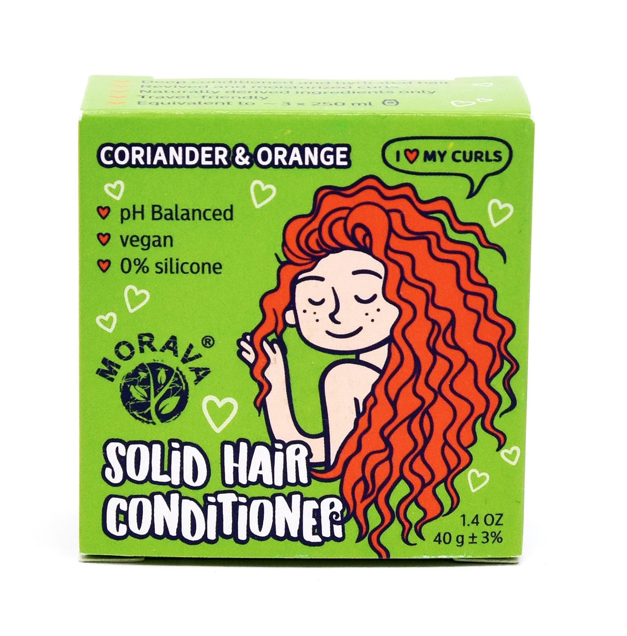 Morava acondicionador bar para rizos, corazón con aroma suave, nutre y define.
