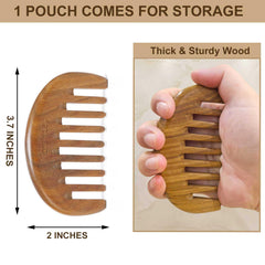 Moreinday sandalwood scalp-massager close-up showing smooth surface and comfortable grip.
