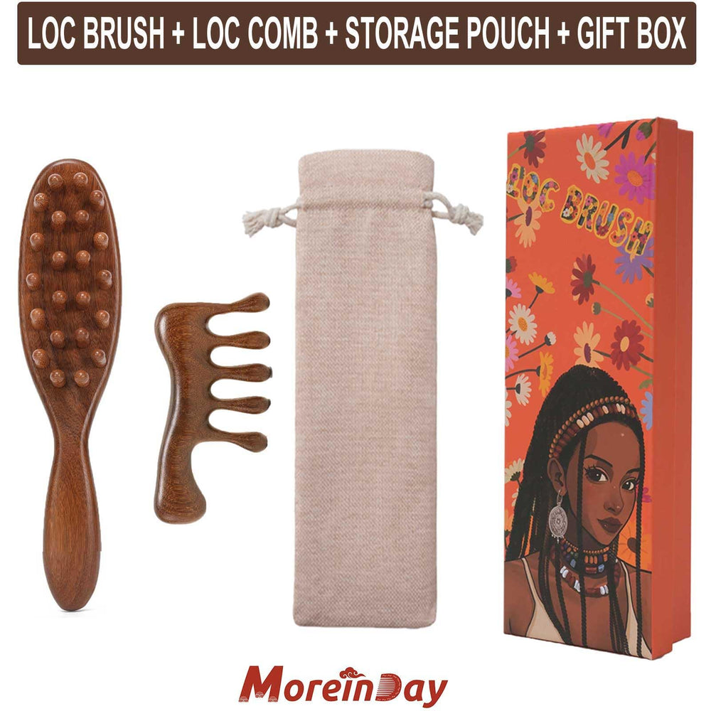 Moreinday scalp massage tool used during detangling for a calm routine.