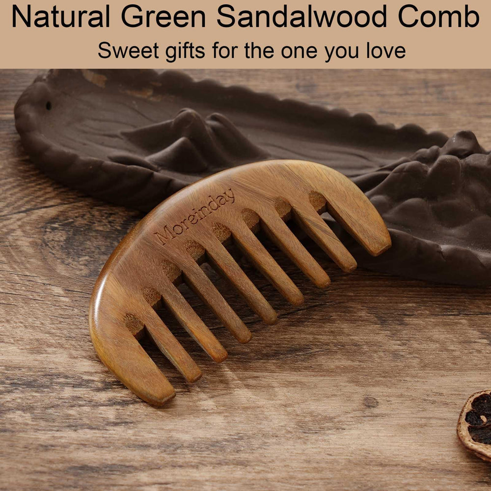 Moreinday scalp comb in use during grooming session.
