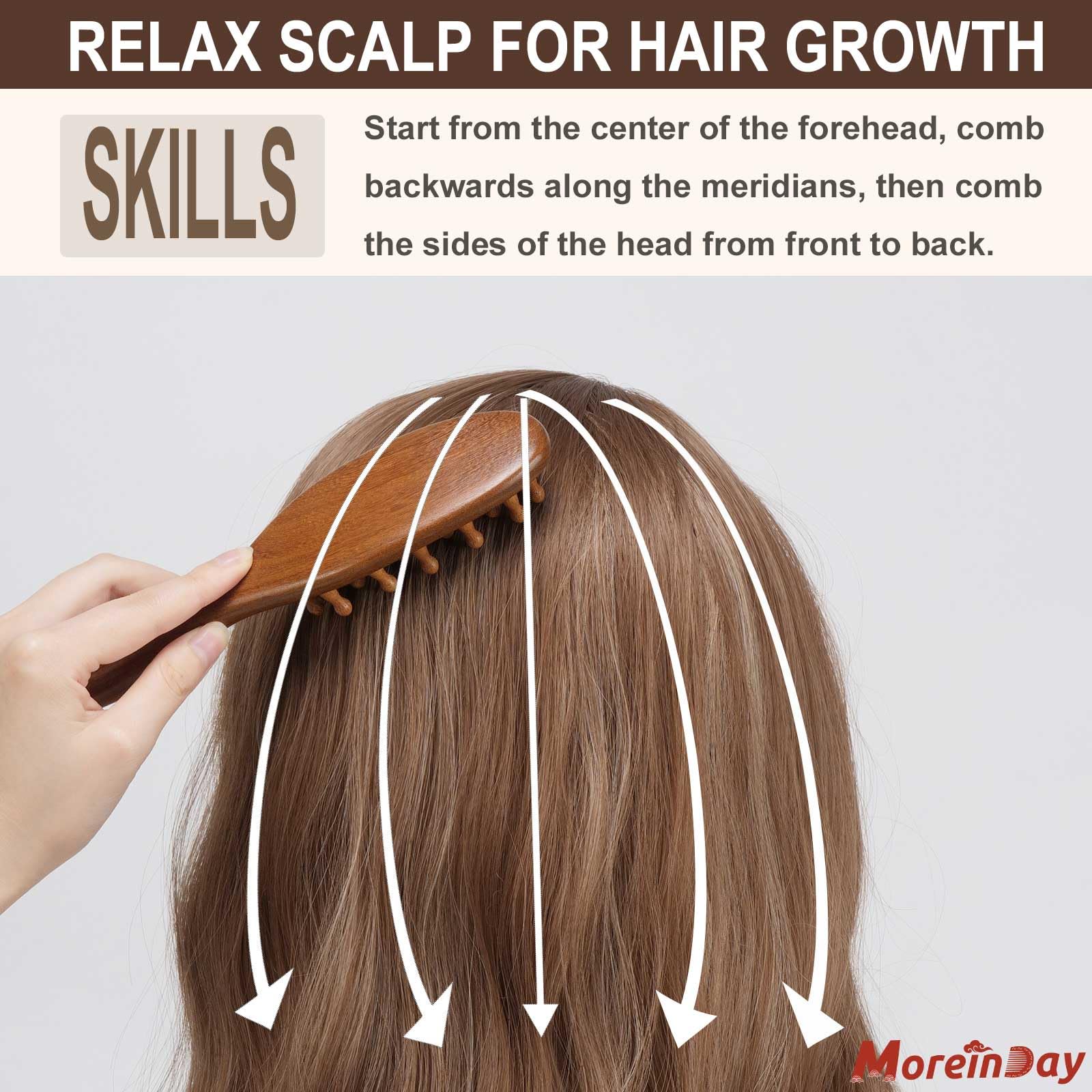 Moreinday sisterlocks grooming tool with wide tips to prevent snagging.