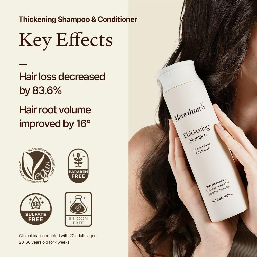 300ml Morethan8 shampoo bottle packaging information
