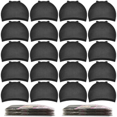 MORGLES 20-pack black wig caps for versatile styles and daily wear