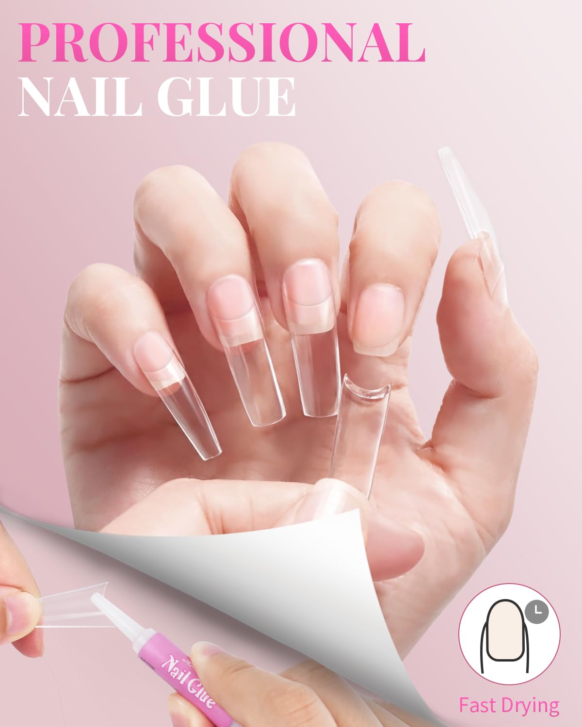 MORGLES tips de uñas en ABS sin olor y duradero