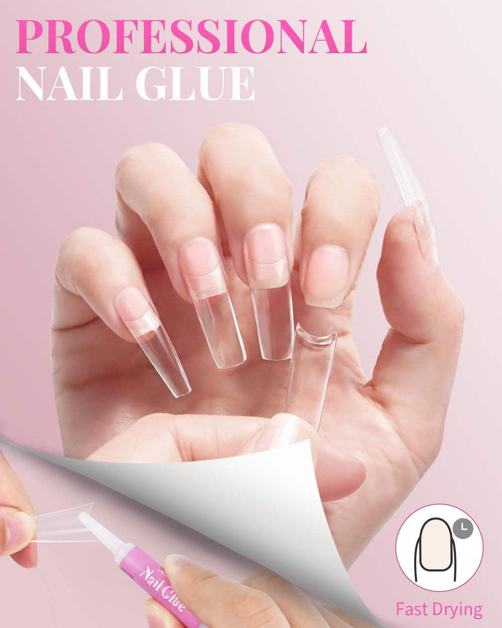 MORGLES tips de uñas en ABS sin olor y duradero