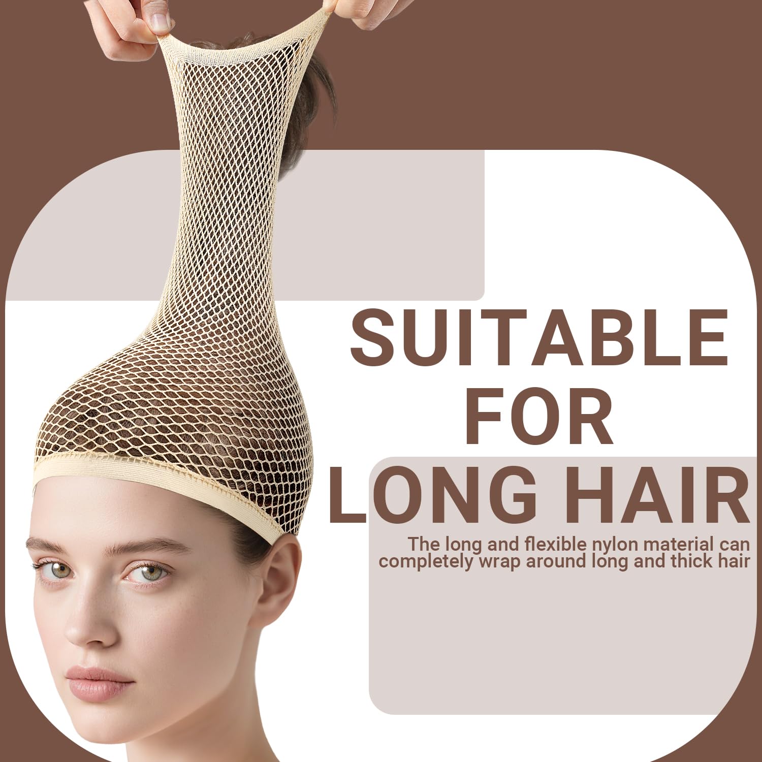 MORGLES beige wig cap ideal for cosplay, Halloween, or daily wear.
