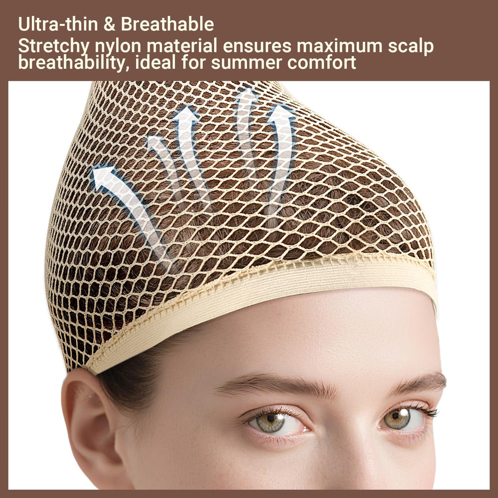 MORGLES wig cap with non-slip elastic band stays in place during activity.