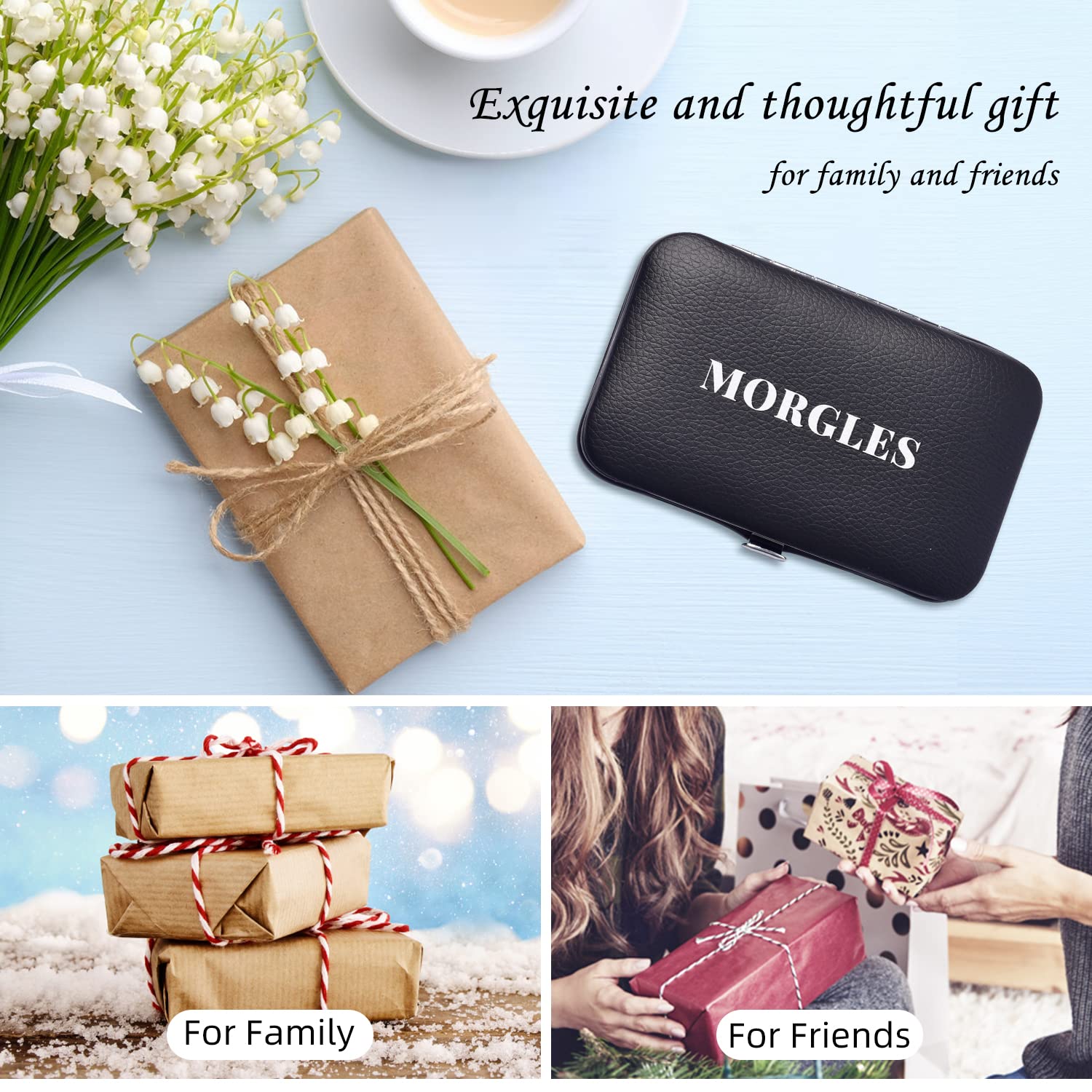 MORGLES curved scissors and comb tweezers for detailed grooming