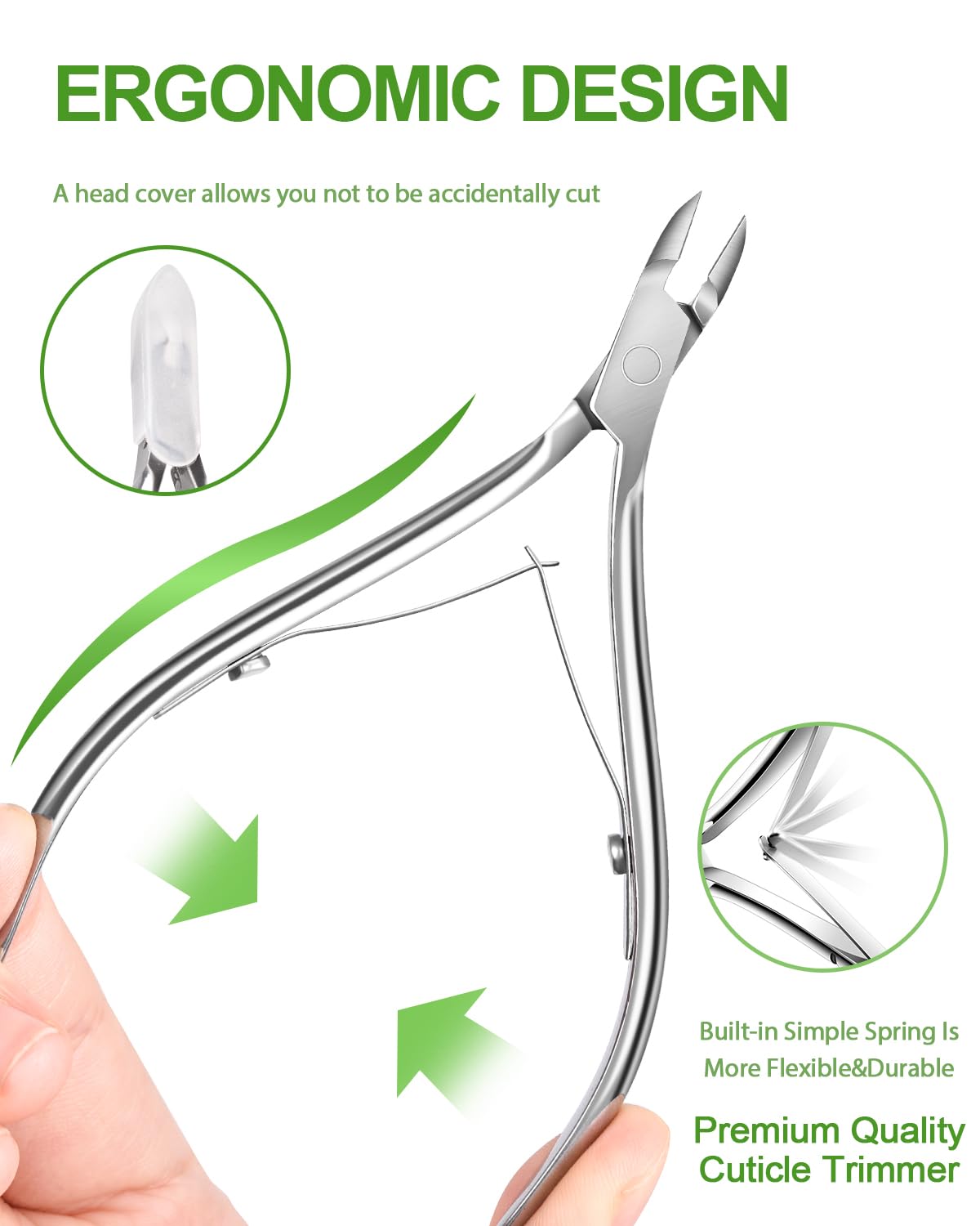 MORGLES sharp cuticle nippers for precise cuticle removal and clean edges