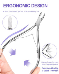 MORGLES Cuticle Remover Kit nail buffer blocks for durable polish.