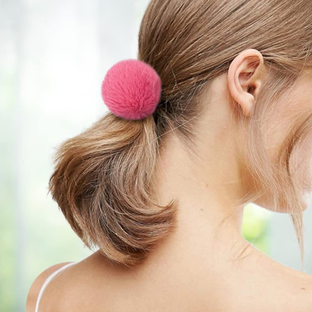 MORGLES pom pom hair ties suitable for DIY embellishments