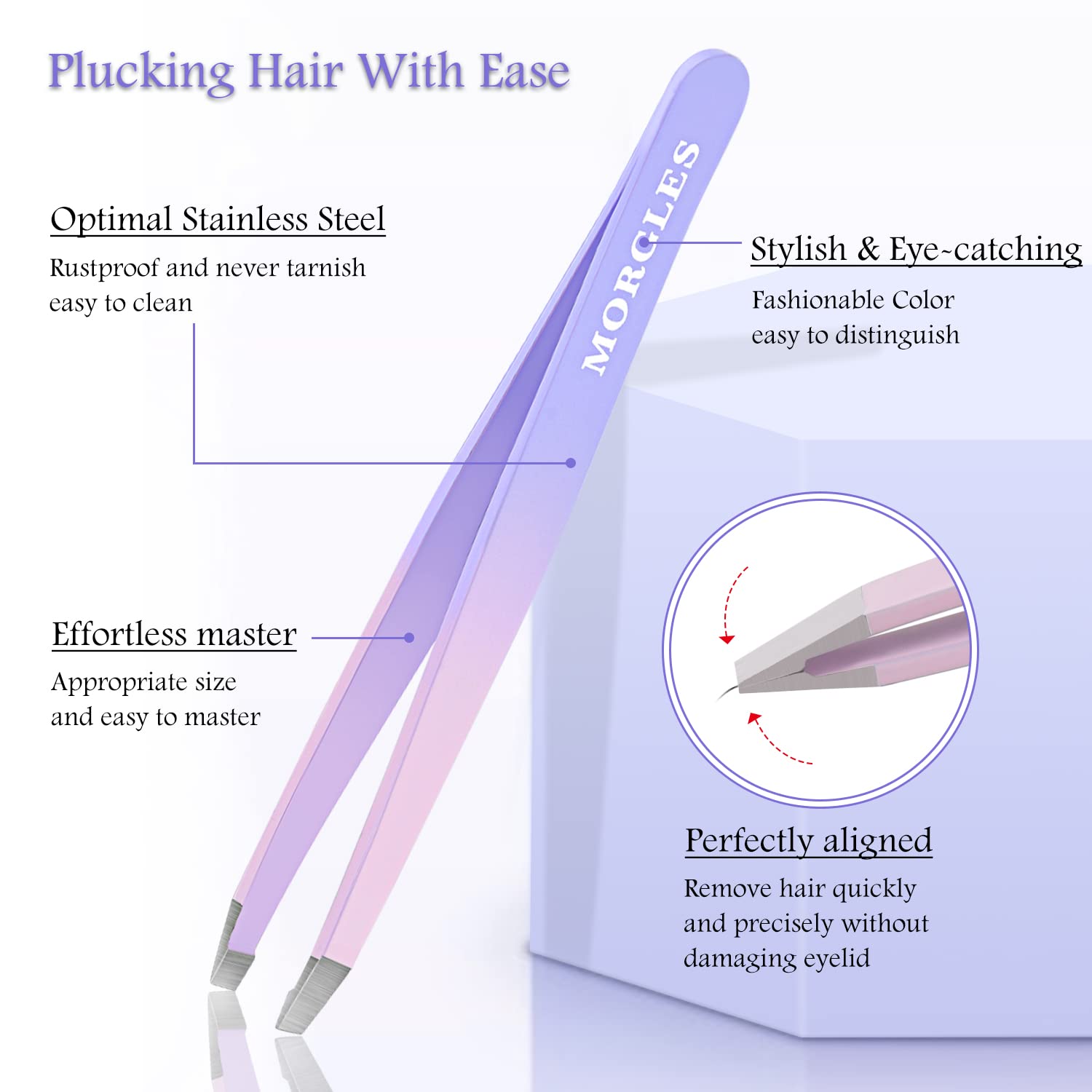 MORGLES fingernail and toenail clippers with metal blades for smooth trimming
