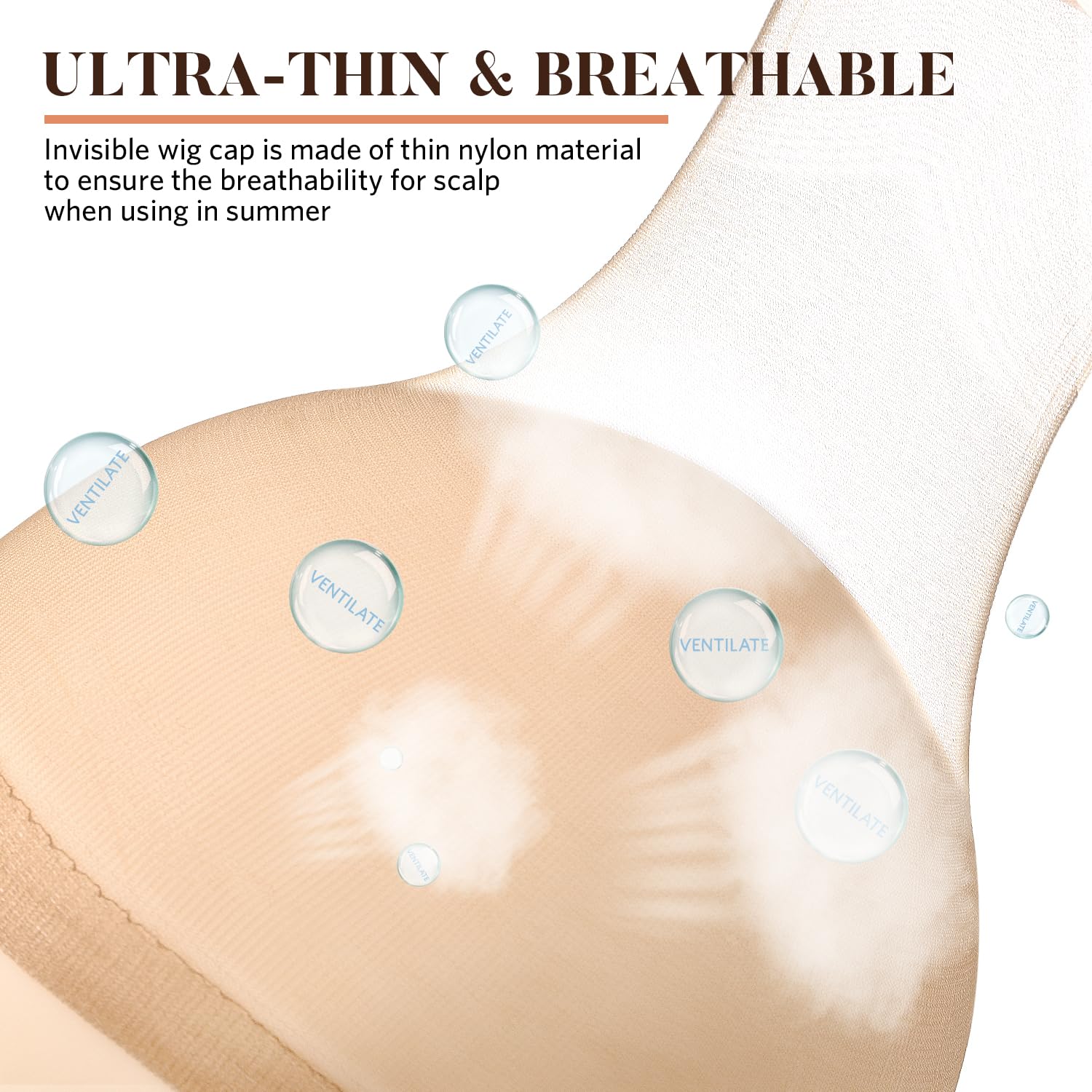 MORGLES breathable nylon cap keeps you cooler on hot days.