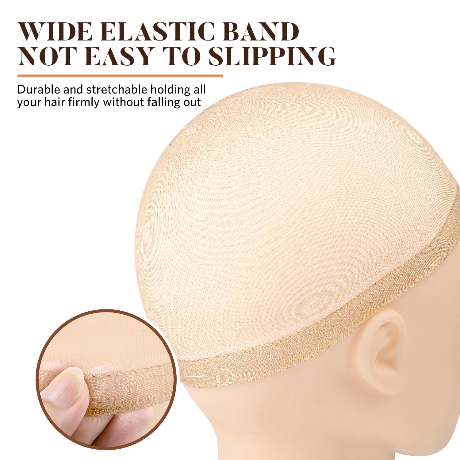 MORGLES elastic non-slip band holds wigs securely all day.