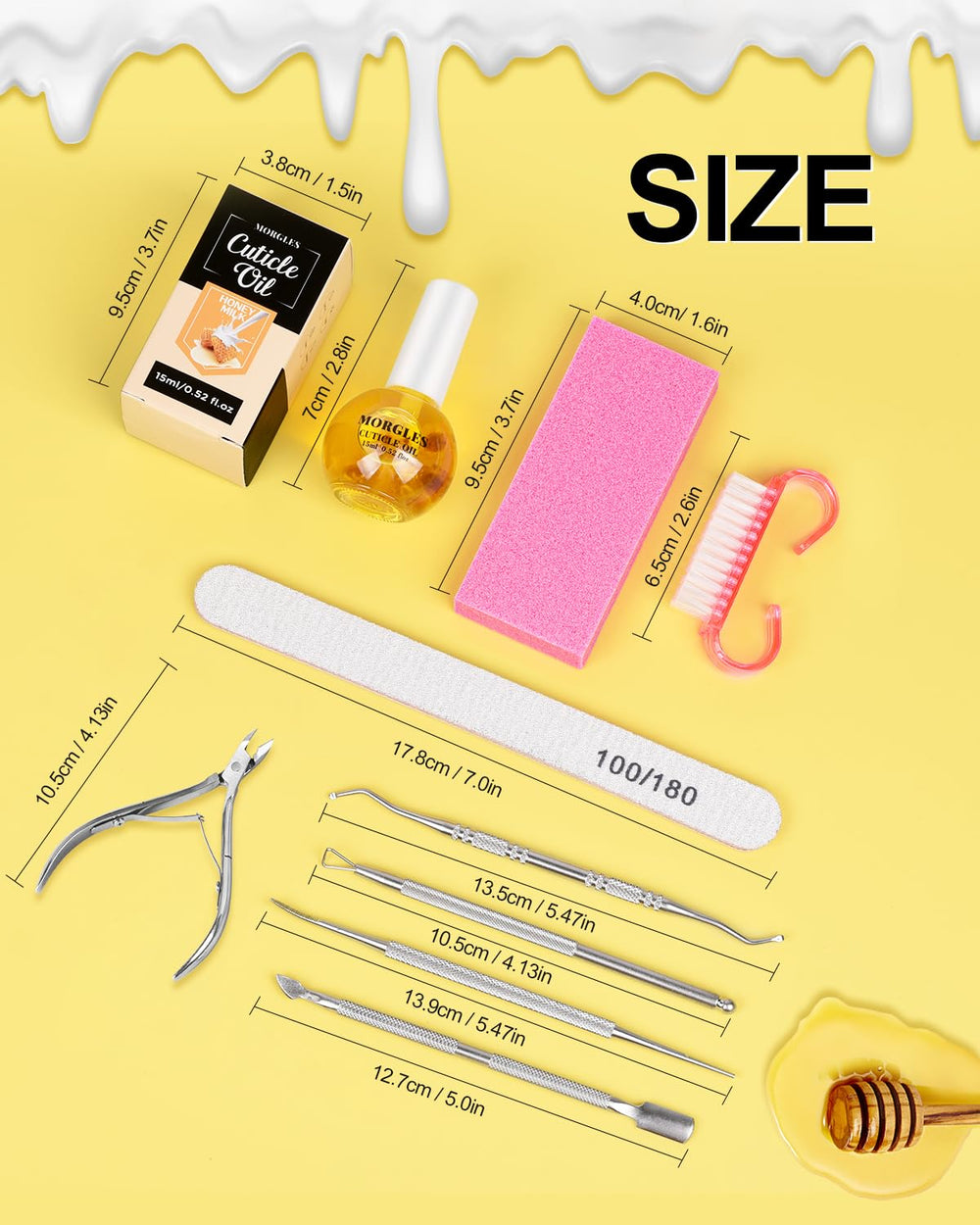 MORGLES Nail Brush for gentle cleaning and prep.