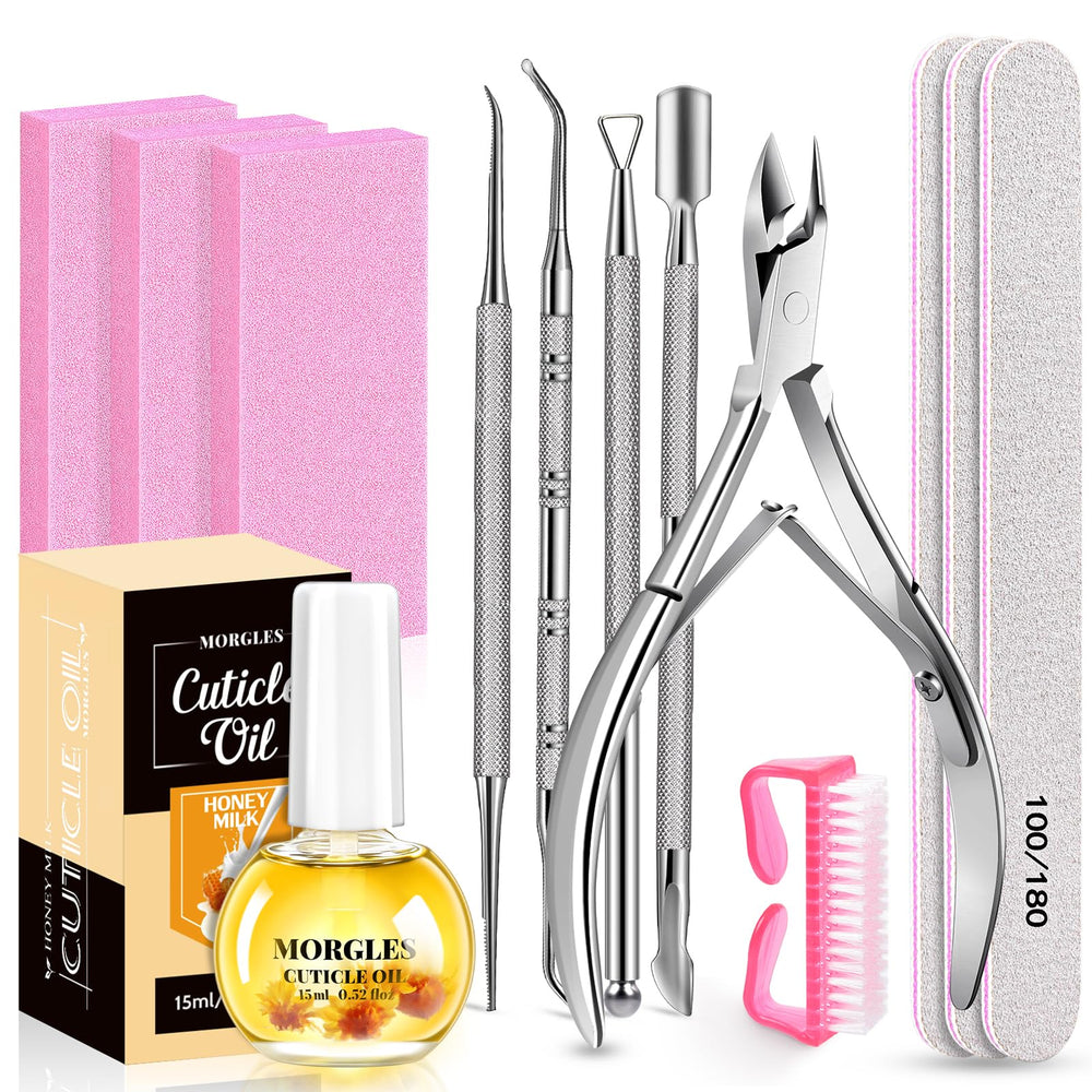 MORGLES Nail File and Buffer Kit full set for at-home manicure.