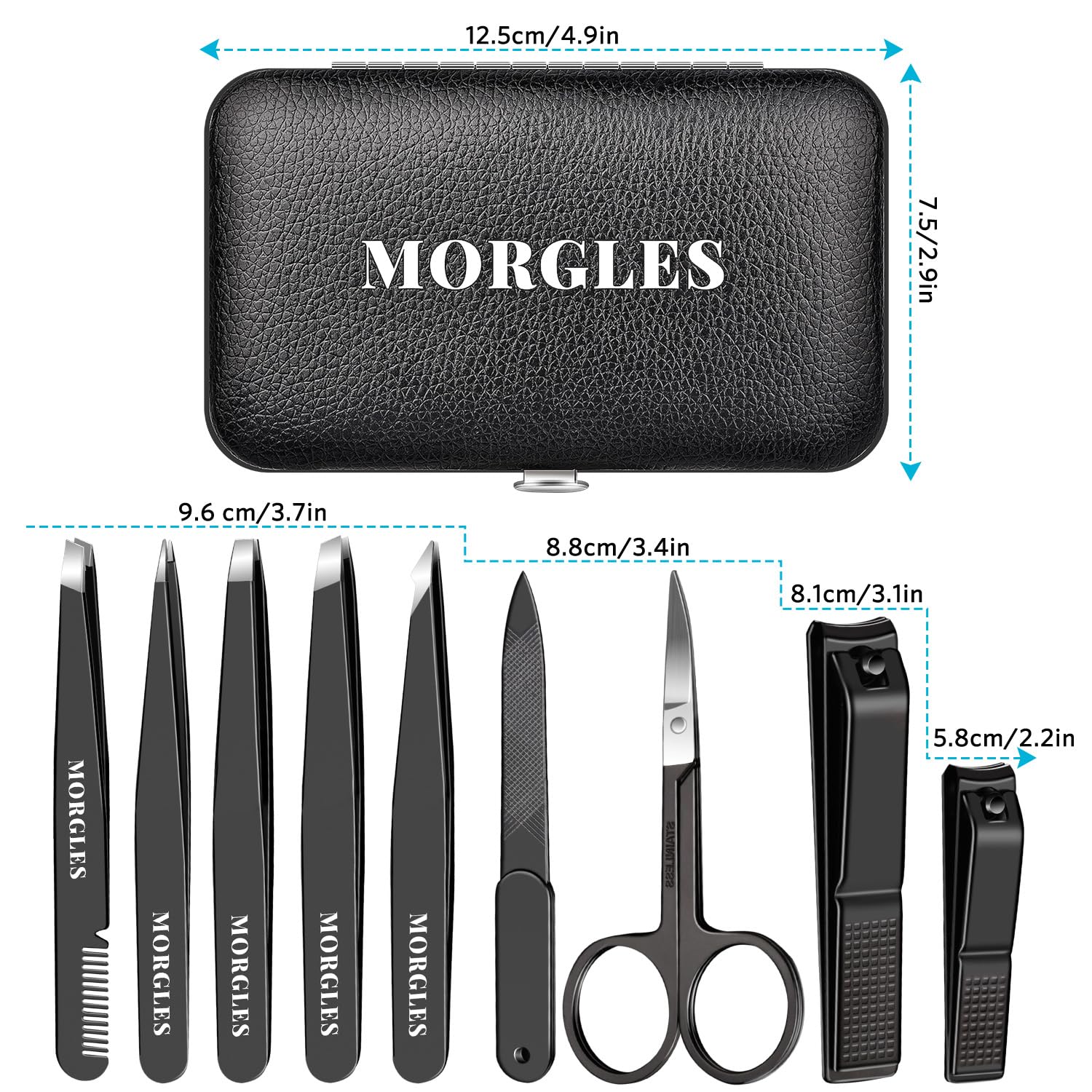 MORGLES stainless steel travel case silhouette for durable storage
