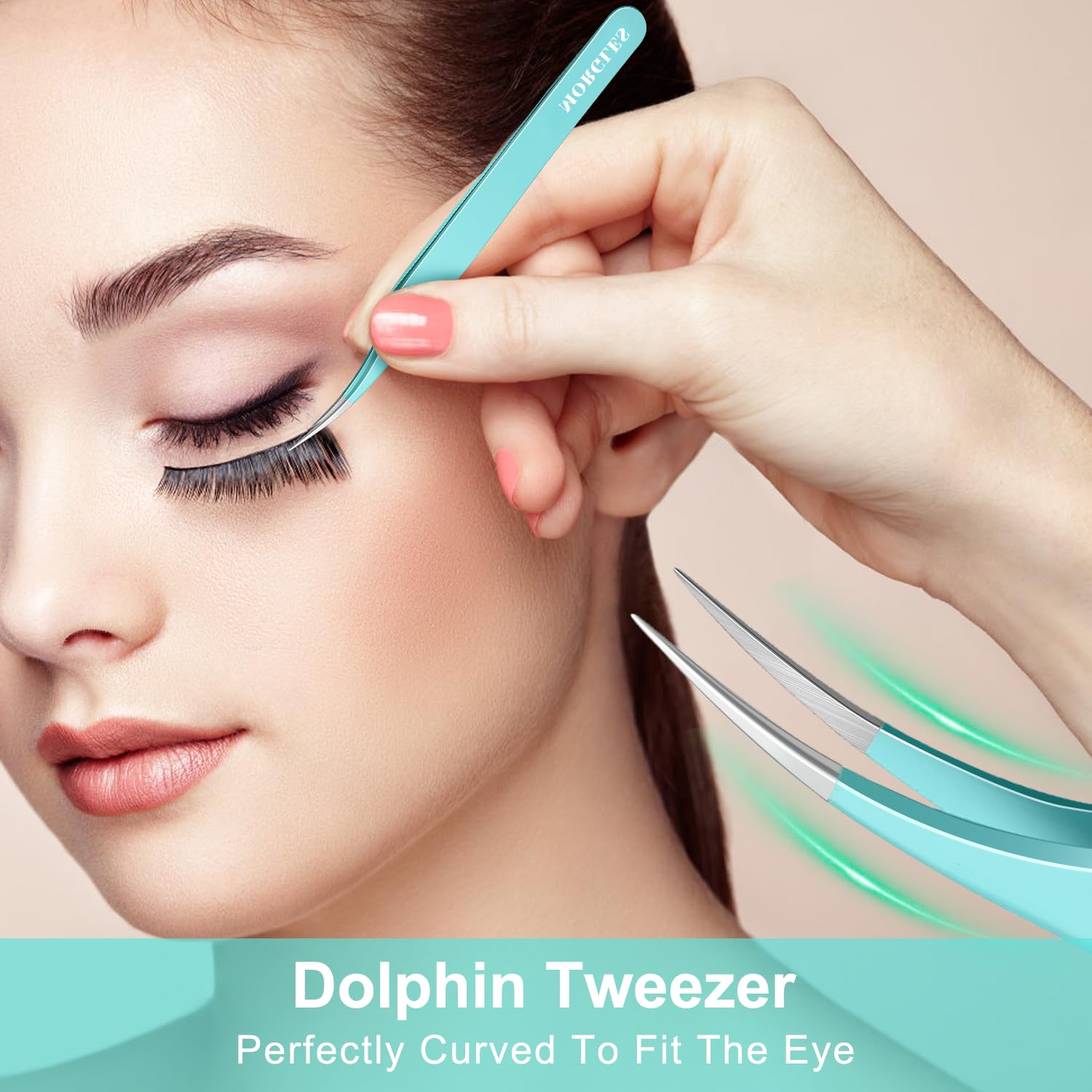 MORGLES strong-grip slim tweezer for flawless classic lash extensions.