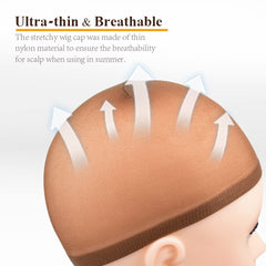 MORGLES soft breathable wig cap reduces scalp sweat during wear