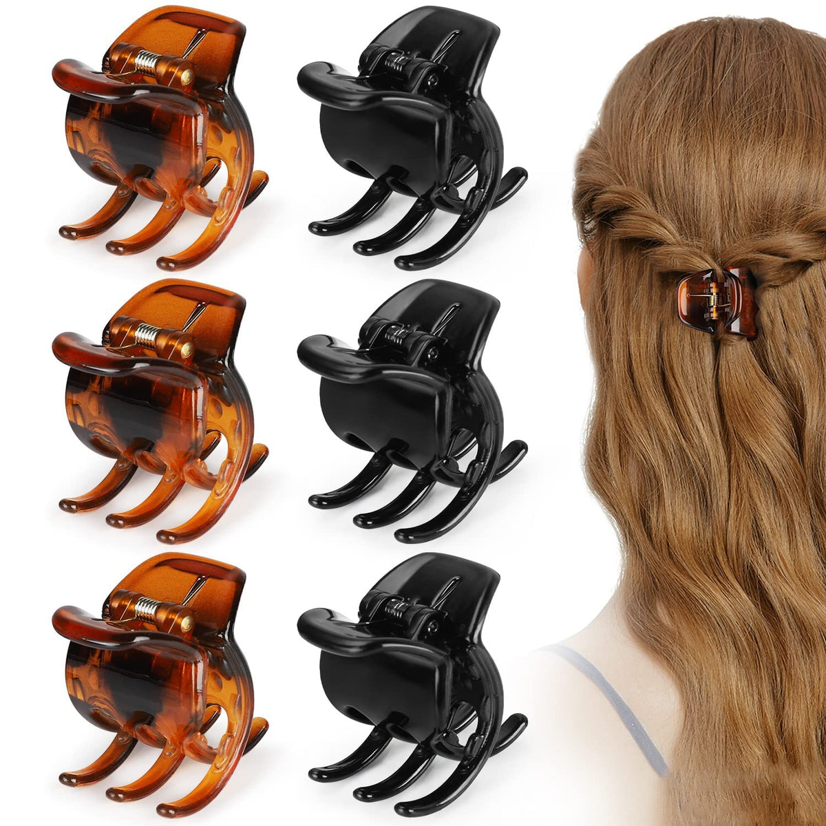 Morhom clips-pelo 6 piezas ofrecen agarre firme para cabello grueso.