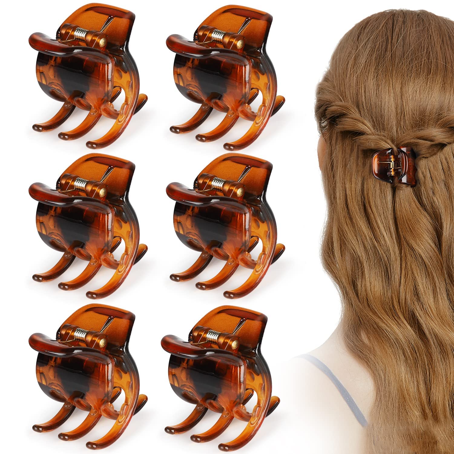 Morhom garras para cabello: juego de seis piezas con agarre firme