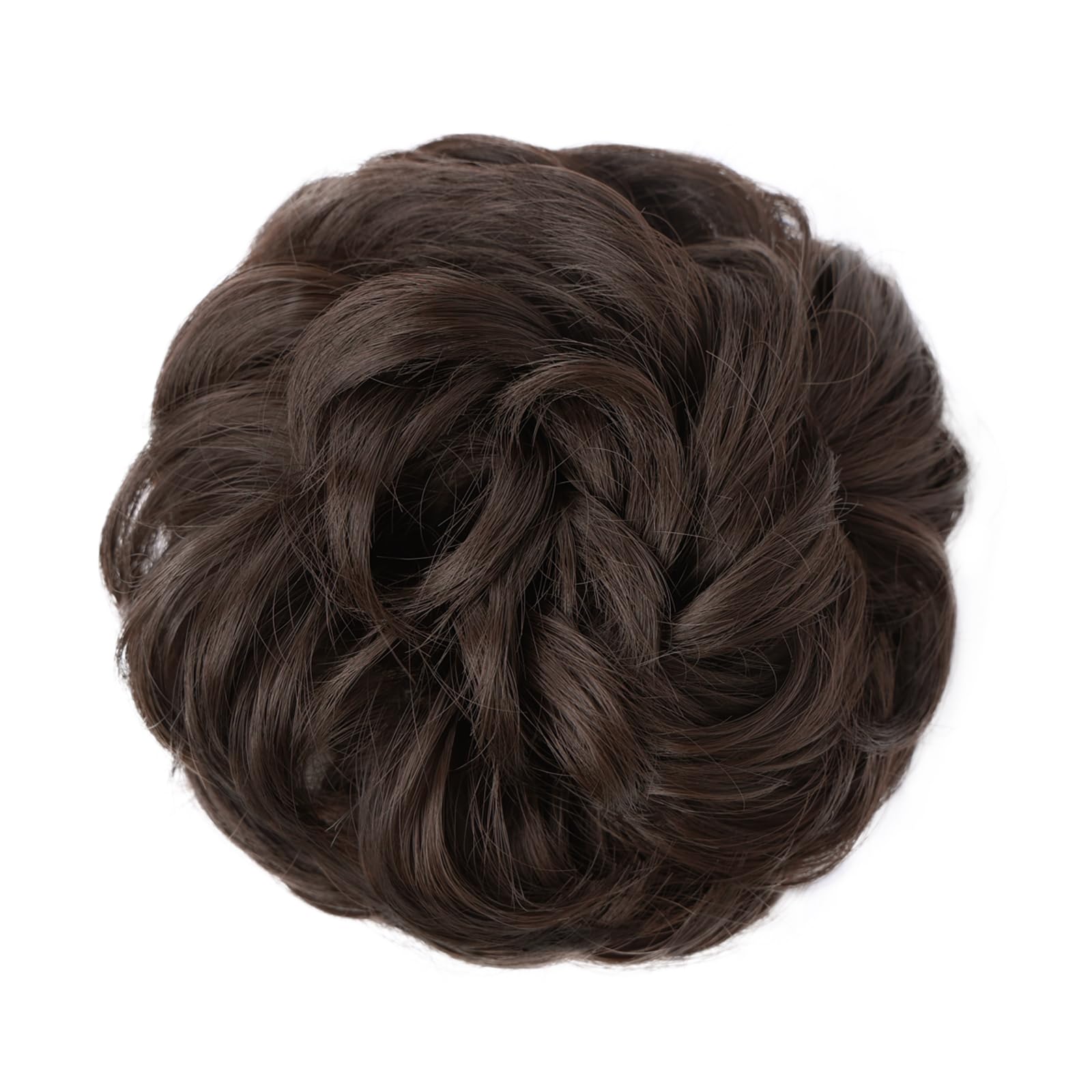 Morica curly synthetic hair extension adds volume to ponytails.