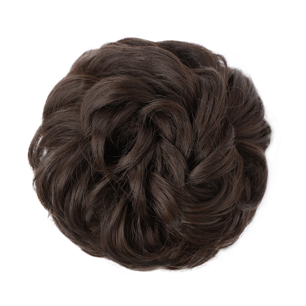 Morica curly synthetic hair extension adds volume to ponytails.