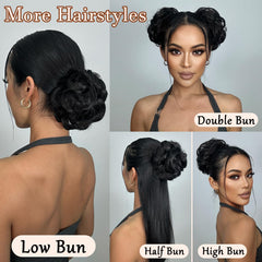Morica easy-fit elastic bun extension secures comfortably.