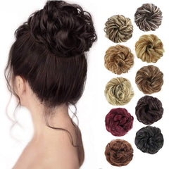Morica Messy Bun hair piece with curly texture for fuller buns.