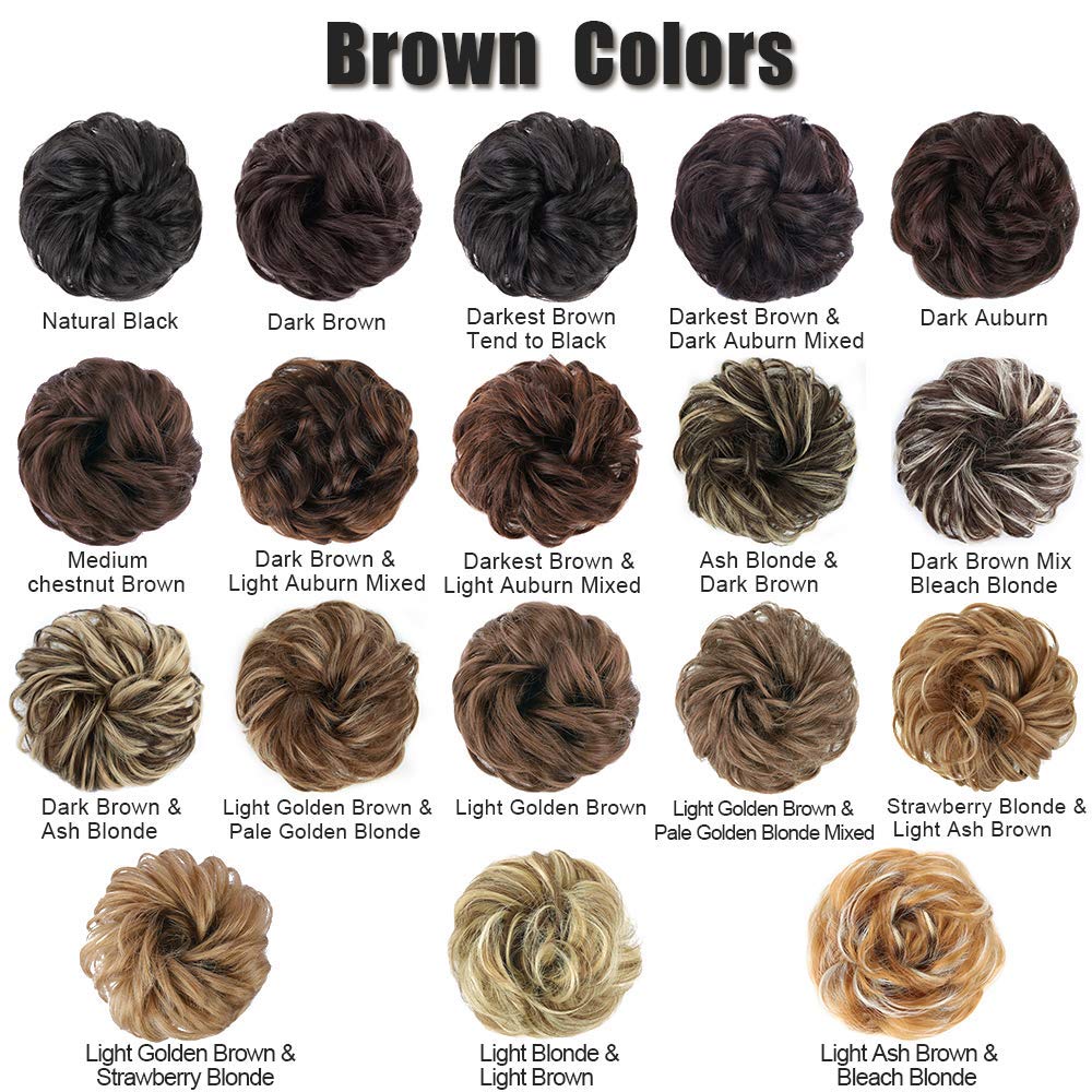 Morica one-piece package includes a single messy bun.