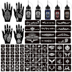 Moricher Henna Tattoo Kit en caja, lista para regalo y fiestas.