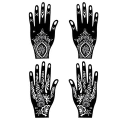 Moricher plantillas de manos para henna, facilitan diseños creativos en casa.