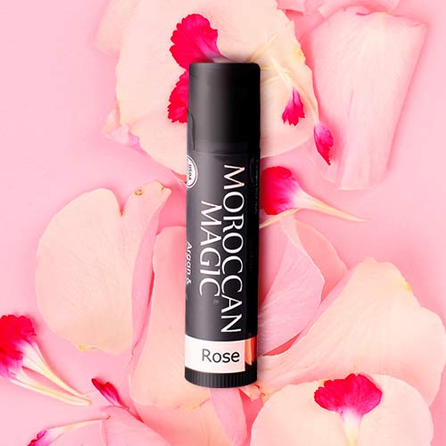 Moroccan Magic Lip Balm applicator glide captured in motion.