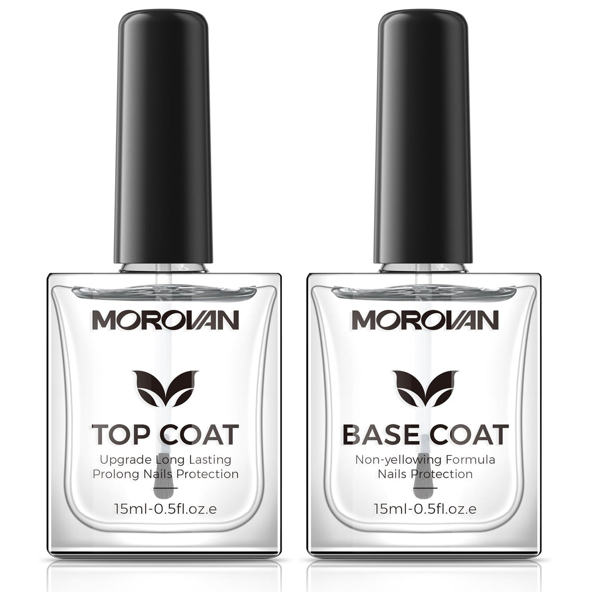 Morovan base capa transparente en bote, acabado claro y duradero.