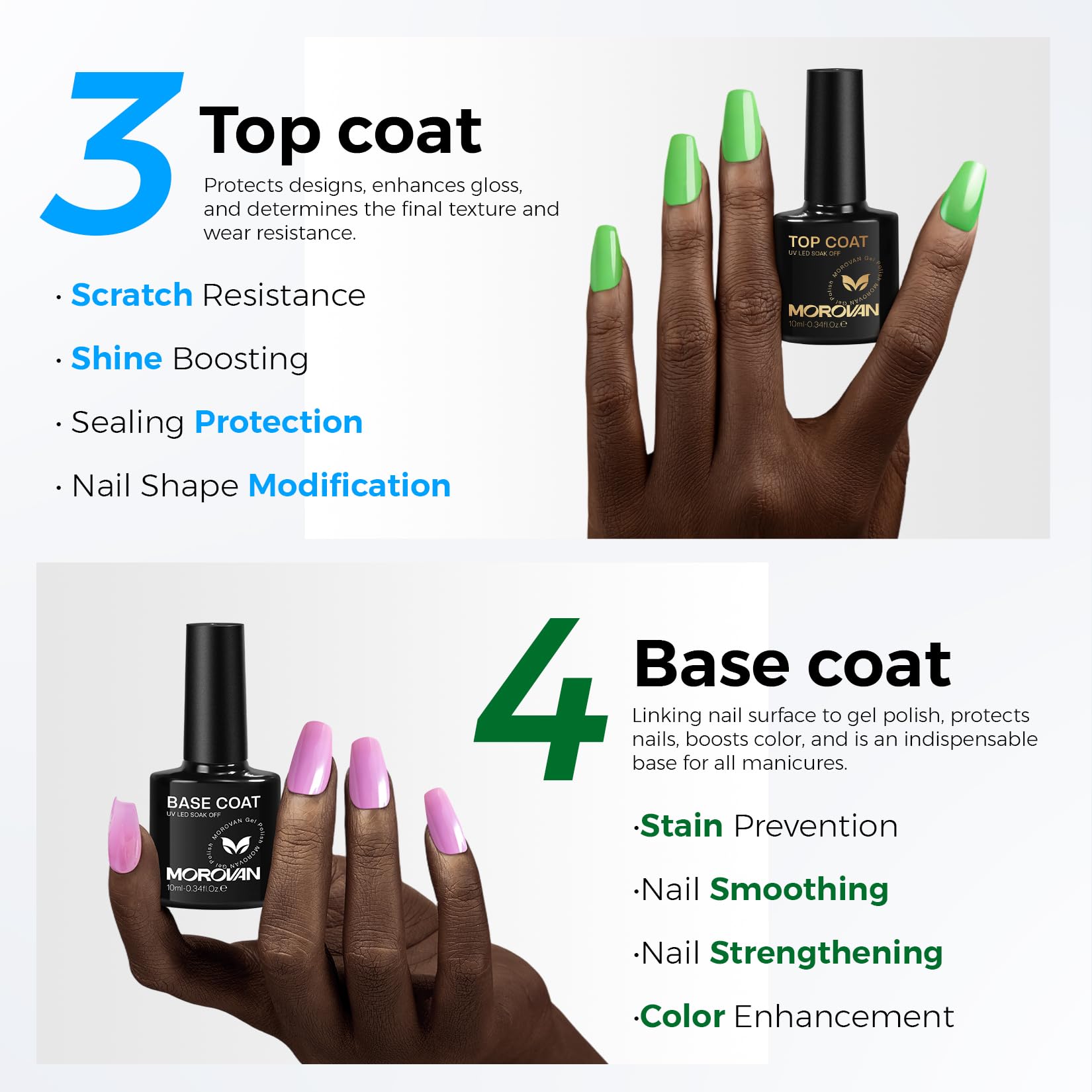 Morovan base de gel, crea superficie suave para capas futuras y mayor adherencia.